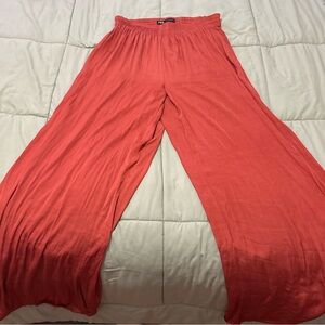 Zara Coral Wide-Leg Pants